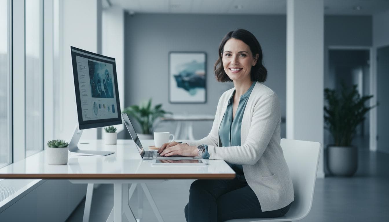 Professionnel de l'immobilier souriant